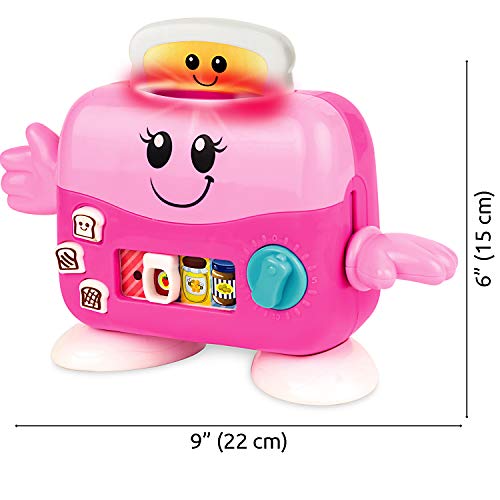 image for KiddoLab Musical Pop Up Mrs. Toaster Light Sound Kitchen Toy Kids. Toy