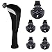 FINGER TEN Golf Club Head Covers Woods Driver Fairway Hybrid 3 Set, Headcovers Men Women Long Neck 1 3 5 7 X with Interchangeable Number Tag, Fit Nike Ping Mizuno Titleist 460CC