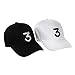 Rocona Popular Chance the Rapper Hat Cap Black Letter 3 Embroidery Baseball Cap Hip Hop Cap
