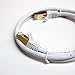 Tera Grand - Premium CAT7 Double Shielded 10 Gigabit 600MHz Ethernet Patch Cable for Modem Router LAN Network, Gold Plated Shielded RJ45 Connectors, 3 ft White, 2-Pack