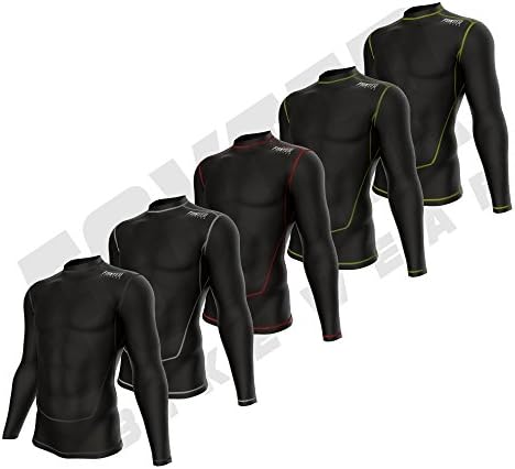 Foxter Men Thermal Long Sleeve Top Base Layer Winter Ski Cold Weather Compression Jersey