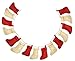 Firefly Craft 6 Foot Rustic Burlap Christmas Stocking Garland Banner, 15 Stockings||