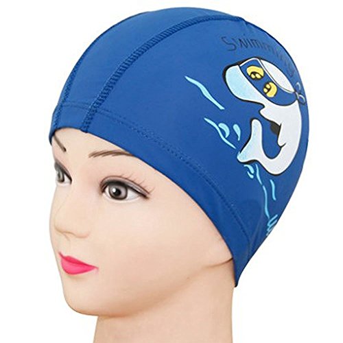 sea-junop Unisex Kids Breathable Swimming Hat Waterproof Swim Cap Cartoon Patterns
