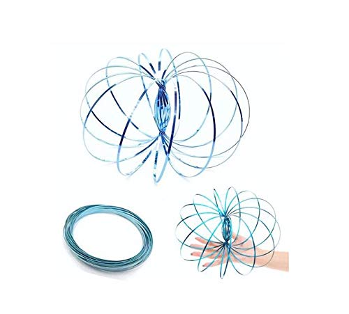 Lihin Exquisite Chirld Kid Toy 3D Magic Flow Rings Kinetic Spring Bracelet Magic Bracelet Sensory Interactive Decompression Toys