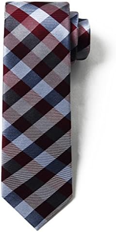 Origin Ties Fashion Gingham Plaid Men's Silk Skinny Tie