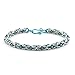 Weave Got Maille 2-Color Byzantine Chain Maille Bracelet Kit, Pacific Blue and Silver