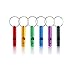 SUBANG 12 Pcs Hiking Camping Aluminum Emergency Whistles Survival Whistle with Lanyards, 6 Colors