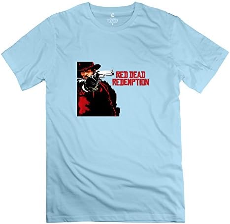 Red Dead Redemption Geek O-Neck SkyBlue Shirts For Men Size XL