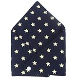 niceeshop(TM) Soft Pure Cotton Baby Bibs with Button Closure (Dark Blue and Five Stars)