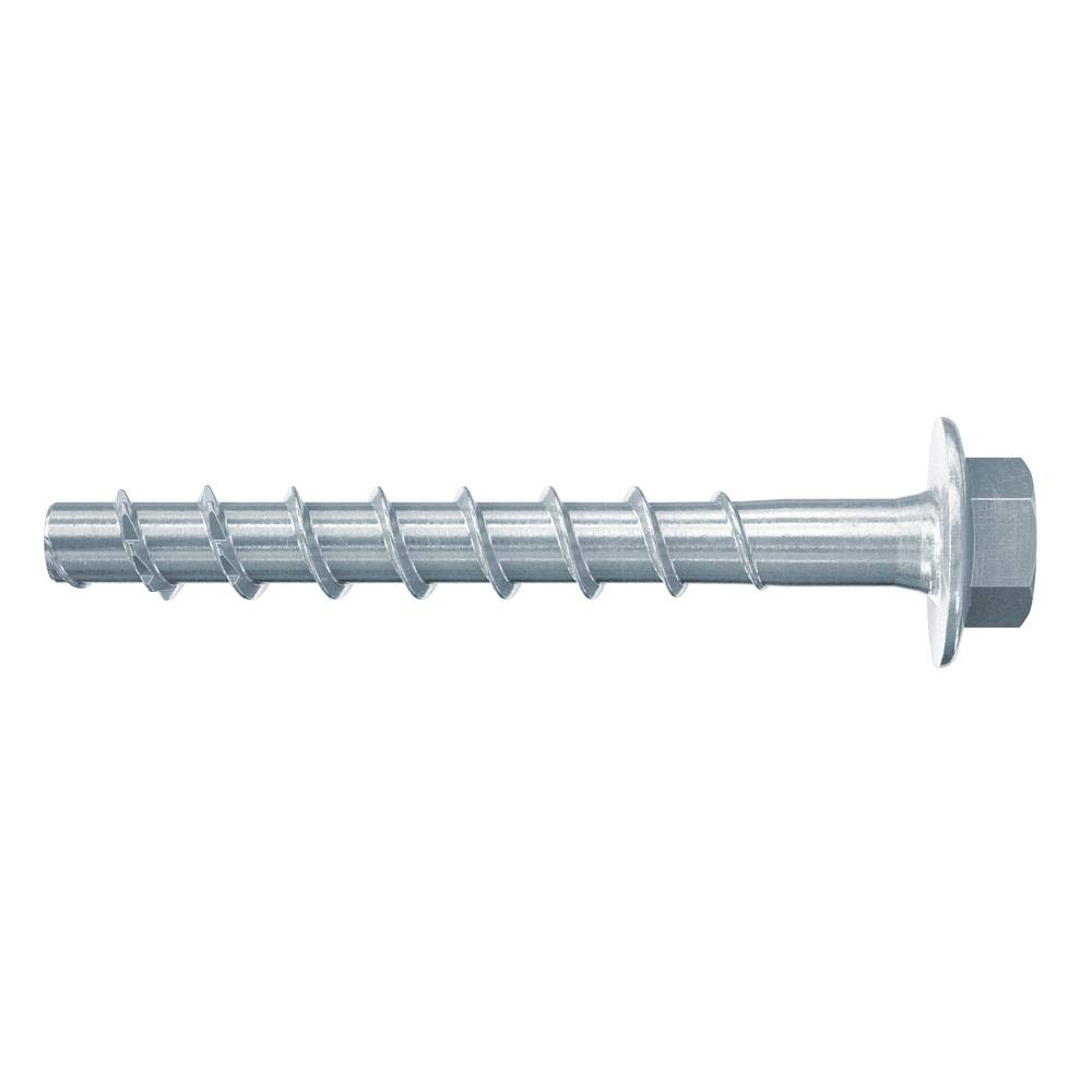 Unknown FBS II 6x100/45 US, Powerful Concrete Screw (Pack of 100), Hex Screw for Fixing in Plumbing, Heating & Air Conditioning, Grey, 6 x 100