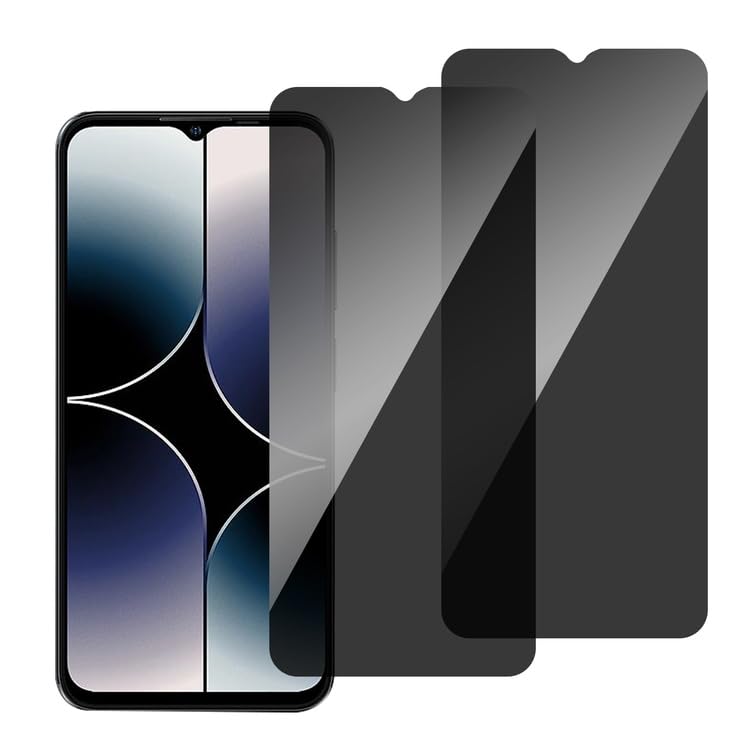 chejuza Privacy Phone Screen Protector for Ulefone Note 16 Pro [2 Pieces], 9H Hardness, Full Coverage Anti Spy Tempered Glass, HD