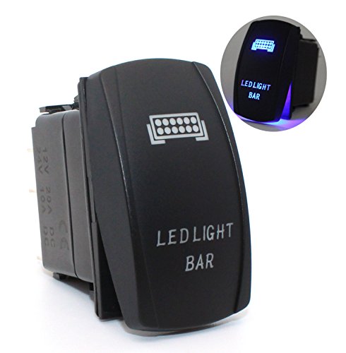Cllena-LED-Light-Bar-Rocker-Switch-ON-OFF-20-Amp-12V-5pin-Blue-LED-Light
