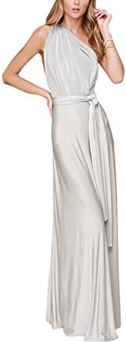 IBTOM CASTLEWomens Transformer Evening Dress Maxi Cocktail Wrap Convertible Multi Way Floor Long Formal Gown