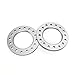 RockTrix 2pcs 1/2 inch 8x170 and 8x6.5 Flat Wheel Spacers - Compatible with Chevy Ford GMC Hummer Dodge (See Description for Year Model) - 8x165.1 and 8x170 Silver Aluminum