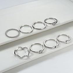 YADOCA 8pcs 2MM Stainless Steel Rings for Women Men