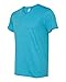BELLA+CANVAS 3415 Unisex Triblend Short Sleeve V-Neck Tee - Aqua Triblend44; Extra Large