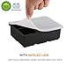 Maconee Ice Cube Trays 2 Pack Easy Release with Lids, 2 Inch Large Silicone Ice Mold Maker Perfect for Whiskey Bourbon Cocktail(Black)