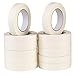 SKEMIX White Masking Tape,12 Pack Wide Purpose Masking Tape for Labeling,for Painting, Home, Office, School Stationery, Arts, Crafts etc. 1 Inch Wide, 60 Yard/Roll