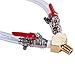 Air Y Splitter Kit for Draft Beer Regulator with 5 Foot Air Lines