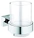 Grohe 40755001 Essentials Cube Glass Cup With Holder