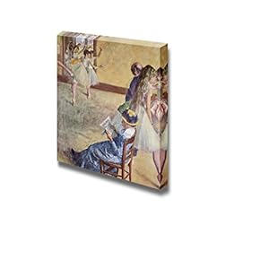 Ballet Class by Edgar Degas - Canvas Print Wall Art Famous Painting Reproduction - 12" x 12"