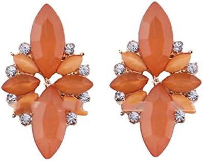 XIEXIE Women's Stud Earrings Jewelry Fashion Bohemian Euramerican Synthetic Gemstones Chrome Jewelry , red , one size
