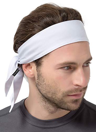Head Tie & Sports Headband - Keep Sweat & Hair Out of Your Face - Ideal for Running, Working Out, Tennis, Karate, Athletics & Pirates. Performance Stretch & Moisture Wicking