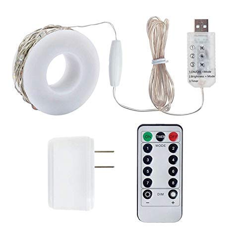 HSicily USB LED Fairy String Lights 8 Modes 120 LEDs 40Ft Starry Lights Plug in Remote Control Timer Christmas Party Holiday Wedding Bedroom Indoor Outdoor Decor (Colorful)