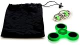 Stress Relief Sensory Fidget Toys For Adults & Kids - Glow In The Dark Hand Spinner & Flippy Chain Toy With Free Carrying Bag - For Fidgeters, Anxiety, Focus, ADHD, Autism #1 Therapist Recommended!