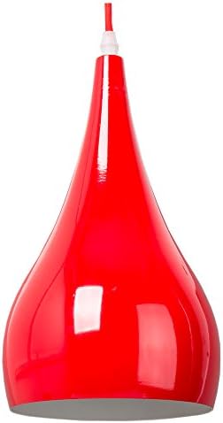 Wanunion Modern Pendant Lighting Fixture Ceiling Lamp Pendant Lighting Shade Fixture Hanging Light LED(Red)