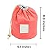HOYOFO Drawstring Makeup Bags Travel Cosmetics Bag Brush Organizer Toiletry Kit Storage Pouch, Pink