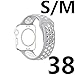 Ocydar Apple Watch Band 38mm, Soft Silicone Nike+ Sport Style Replacement iWatch Strap Band for Apple Watch Series 1 Series 2, Apple Watch Nike+, S/M Size - Silver / White
