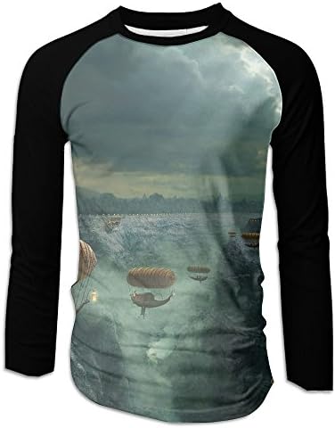 Fantasy Dream Ship Mens Pattern Blouse Raglan Tee Casual Wear Home &amp; Outdoor Sports Stylish Popular