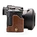 Megagear Leica V-Lux (Typ 114) Ever Ready Genuine Leather Camera Case And Strap, With Battery Access - Dark Brown - MG550