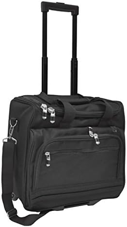 The Spoiled Office Mobile Office Navigator (Black) Rolling Laptop Case Computer Briefcase