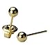 LONG POST 14kt Yellow Gold 4mm Round Ball Studs Ear Piercing Earrings Studex System 75