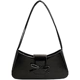 KAMEILONG Trendy Red Shoulder Bag for Women Patent Leather Hobo Handbags Y2K Purses Clutch Bag Cute Bow Purse