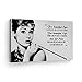 Smile Art Design Audrey Hepburn Breakfast at Tiffany`s Quotes Canvas Print Decorative Art Modern Wall Decor Artwork Bedroom Living Room Wall Art Ready to Hang Made in the USA 8x12