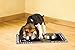 Drymate Pet Bowl Placemat, Dog & Cat Food Feeding Mat - Absorbent Fabric, Waterproof Backing, Slip-Resistant - Machine Washable/Durable (USA Made) (12” x 20”) (Zebra/Paws Black)