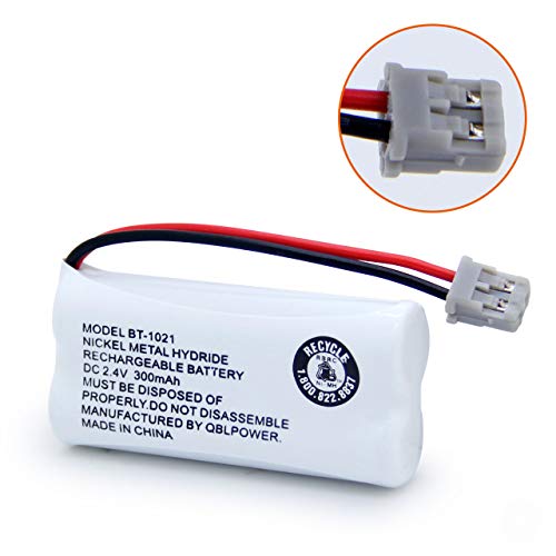 QBLPOWER BT1021 BBTG0798001 Battery Compatible with Uniden DECT 6.0 BT1008 BT-1021 BT1016 Cordless Phone Rechargeable 2.4V NIMH (2 Pack)