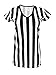Mato & Hash Womens Referee Shirts | Comfortable V-Neck Ref Shirt for Waitresses, Refs, More! - Black/White CA1000 XL