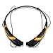 Rymemo Universal Wireless Bluetooth 4.1 Music Stereo Headset Headphone With Microphone Vibration Neckband Style - Black-Gold