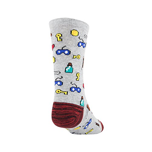 Gold Toe Boys' Little Patterned Crew Socks 3-Pack, Gamer Space Ships, Medium (Shoe Size: 9-2.5) - Thumbnail 3