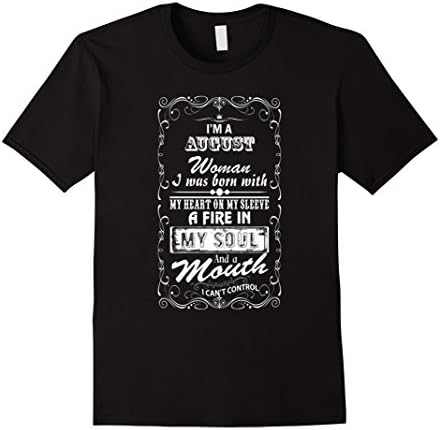 Mens i am a august woman T shirt XL Black