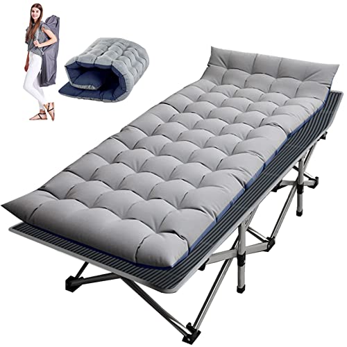 NAIZEA Folding Camping Cots for Adults, Folding Cot with Mattress