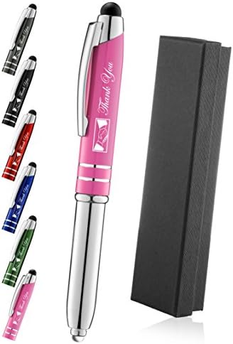 Thank You Pen for Your Boss Coworker Wife Husband Dad Mom Doctor, 3 in 1 Stylus, Ballpoint Pen, Flashlight-Compatible With Most Phones and Touch Screen Devices,Pink