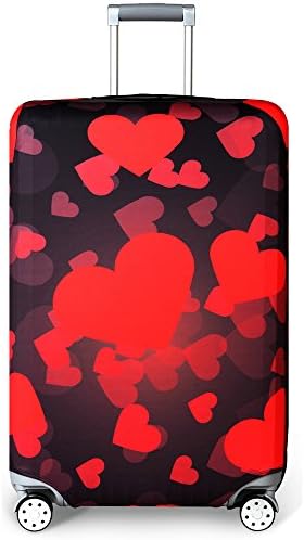 Washable Travel Luggage Cover Funny Cartoon Suitcase Protector Fits 18-32 Inch (XL(29"-32" luggage), Loving)