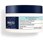 PHYTO SCALP SOLUTIONS Purifying Cleansing Scrub – Exfoliating Sea Salt & Eucalyptus Scalp Detox – Silicone & Sulfate-Free – Refreshes & Balances Oily Scalp – 7.05 oz
