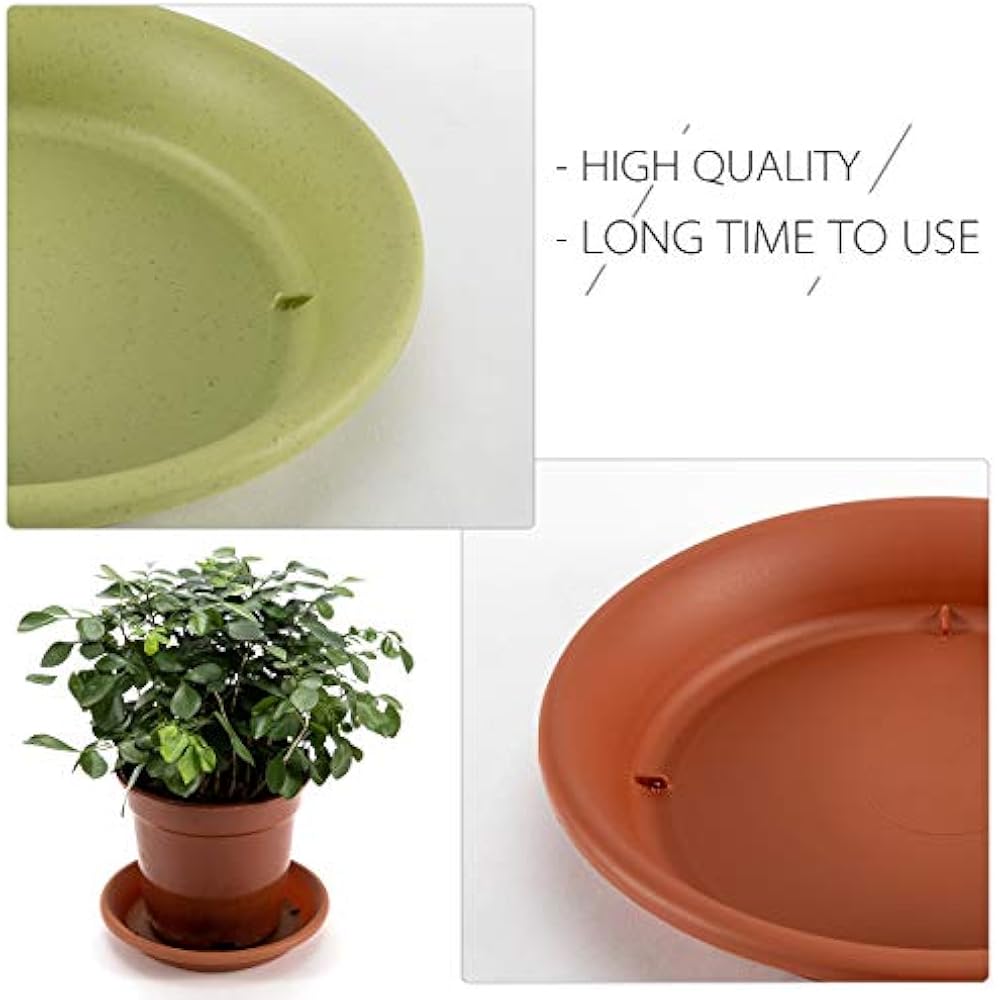 6 Pcs Plant Saucer Drip Trays, Home Garden Flower Container Plastic Pot