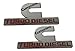 X2 Chrome Cummins 12V 24V 4BT 6BT Turbo Diesel Emblem Replaces OEM Mopar 68149701AA, 68149701AB Left OR Right Side